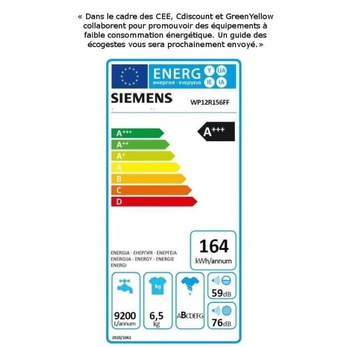  WP12R156FF - Lave-linge top - 6,5kg - 1200 tours2