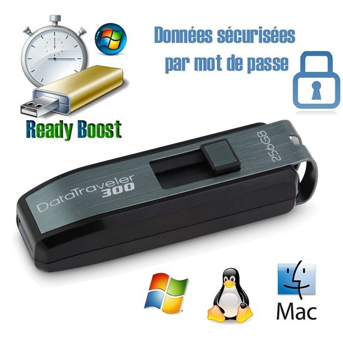 Kingston DT300 256 Go   Achat / Vente CLE USB Kingston DT300 256 Go