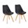 BJORN Lot de 2 chaises scandinaves de salle à mang