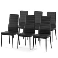 CHAISE SAM Lot de 6 chaises de salle à manger en simili n CHAISE SAM Lot de 6 chaises de salle à manger en simili n