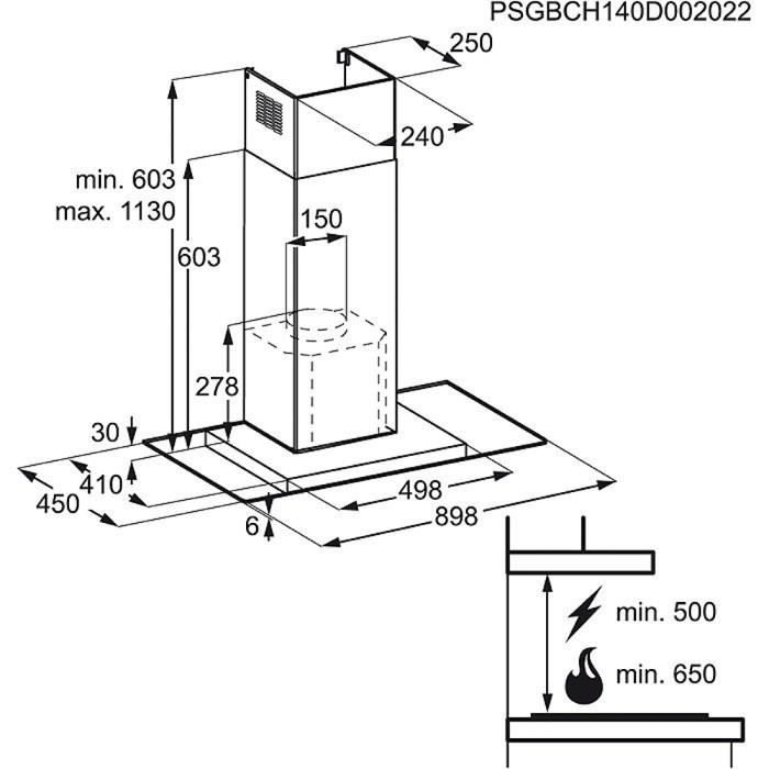  EFC90466OX Hotte 90cm2