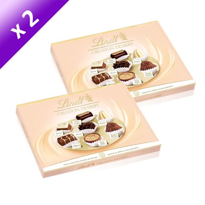 LINDT Création dessert boîte 400 g x 2   Achat / Vente CONFISERIE DE