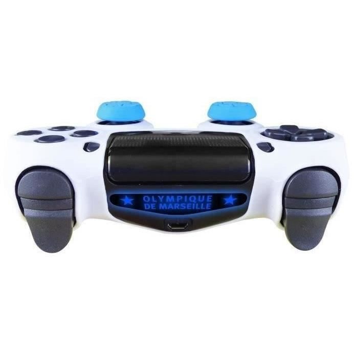 Kit e-sport Olympique de Marseille OM N°13 - Deluxe - Blanc - Pour manette PS4
