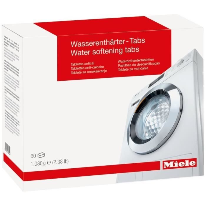 MIELE 10128700 - Tablettes adoucissantes anti calcaire pour lave linge-A utiliser dans le cas d'une eau particulierement calcaire