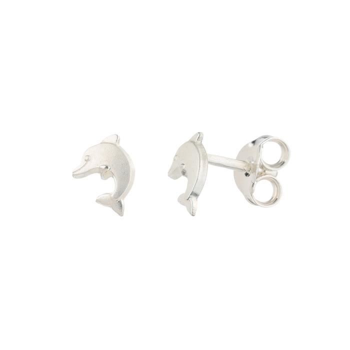 YSORA Boucles d'Oreilles Argent 925° Rodhié Enfant