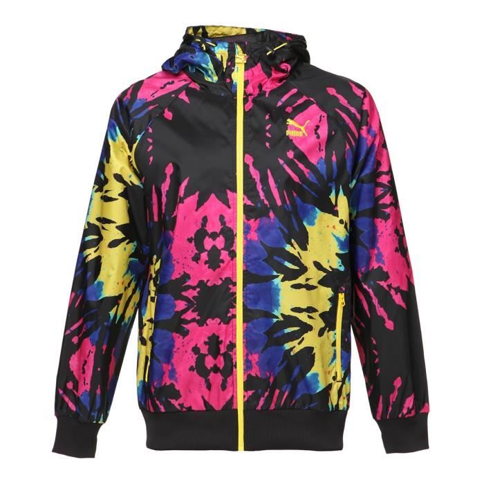 PUMA Coupe Vent à Capuche Seasonal - Homme - Jaune et noir