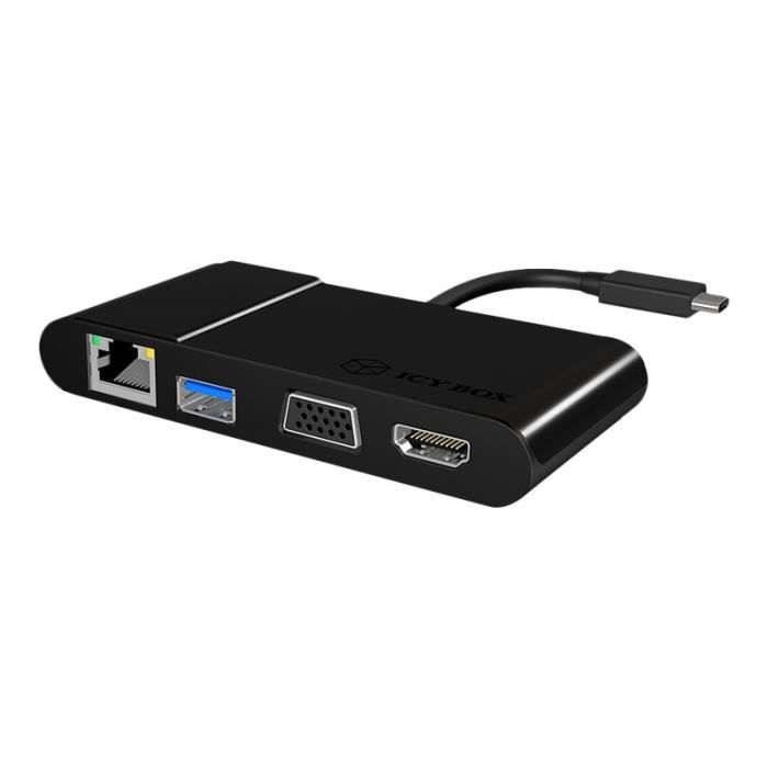 ICY BOX Station d'accueil Multi USB3/VGA/HDMI/RJ45,