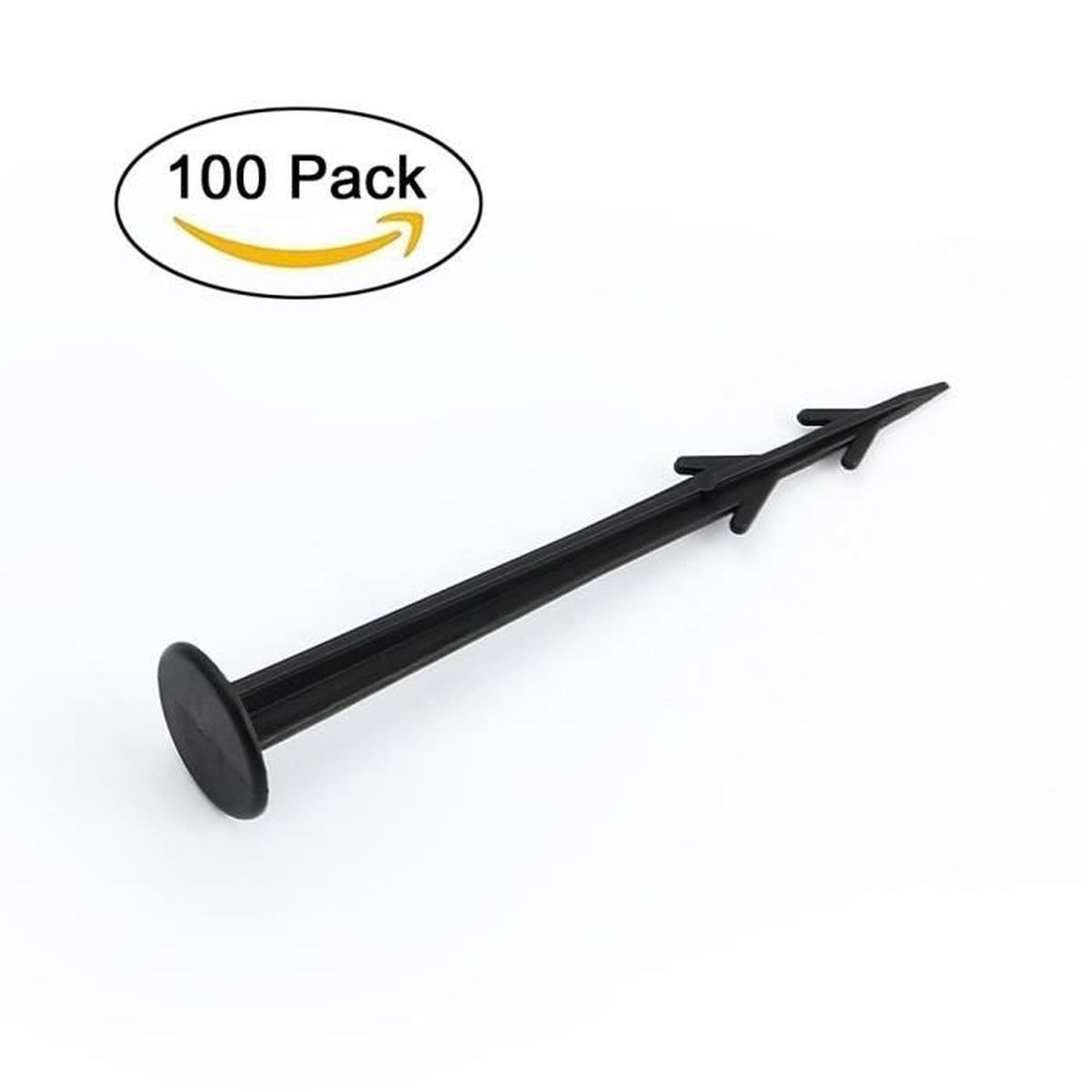 Lot De 100 Piquets De Fixation 9 Cm - Ancrage Au Sol Pour Tuyaux D'Arrosage, Filets, Câbles - Plastique Durable - 9