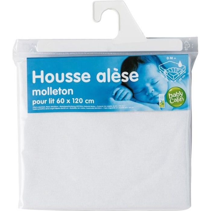 BABYCALIN Housse Alese Bebe 60 x 120 cm Molleton