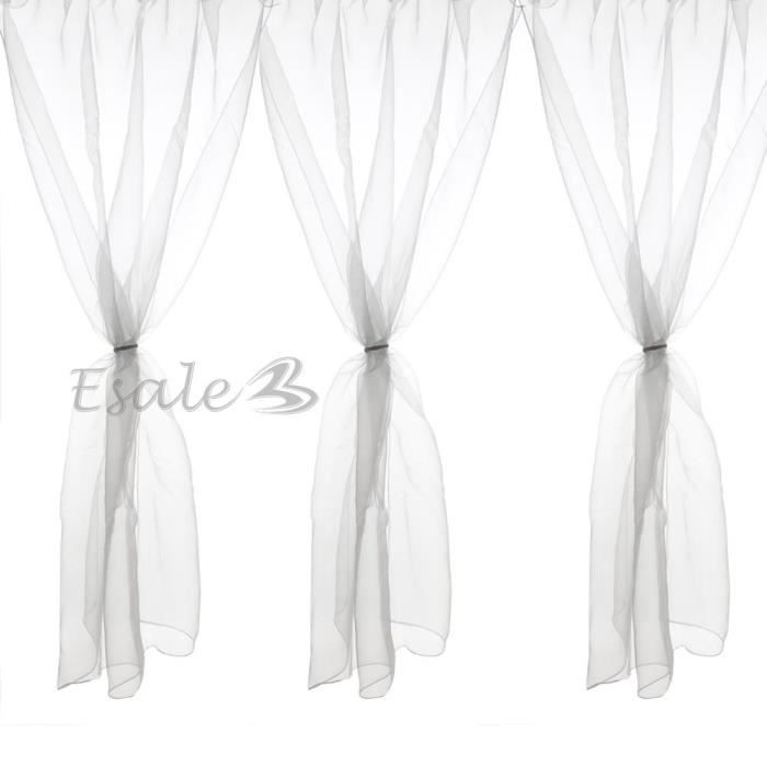 Rideau Voilage Blanc 140x240cm Décoration Fenêtre Maîson Arc Mariage ... Rideau Voilage Blanc 140x240cm Décoration Fenêtre Maîson Arc Mariage ...