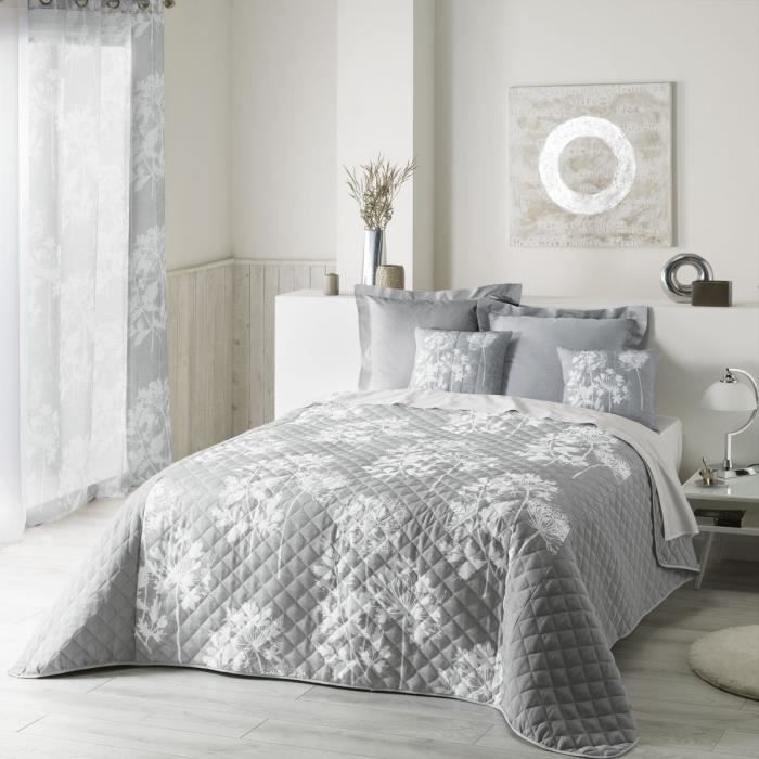 Couvre-lit Boutis Fanny & Céline 220x240cm - Microfibre - Avec 2 Taies 65x65cm - Lavable Machine