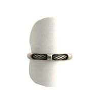 ALLIANCE - SOLITAIRE Alliance homme câble Acier & Argent ALLIANCE - SOLITAIRE Alliance homme câble Acier & Argent