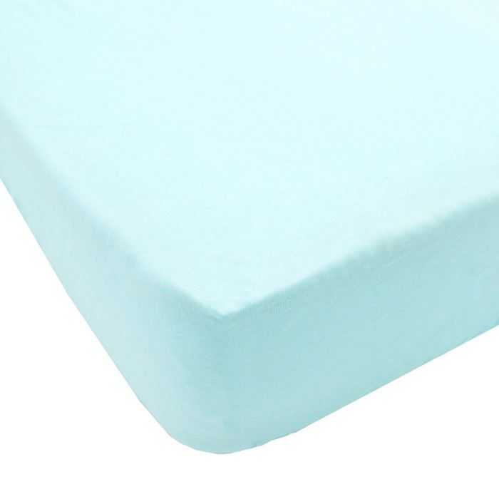 BABYCALIN Drap Housse BébéTurquoise 60 x 120 cm Jersey 130gr/m²