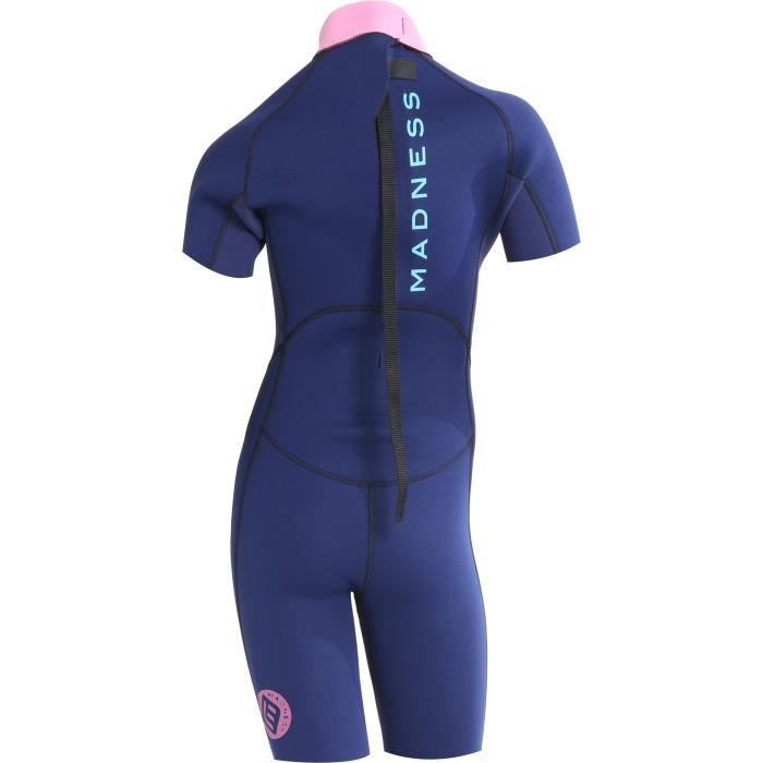 MADNESS Shorty néoprène 2/2 Evolution - Enfant fille - Bleu marine et rose