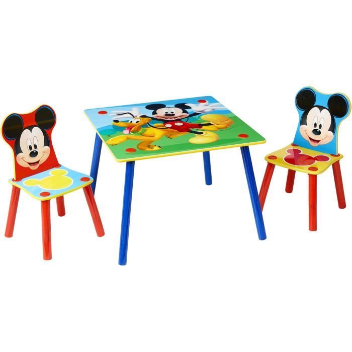 MICKEY ET SES AMIS Ensemble Table Et 2 Chaises
