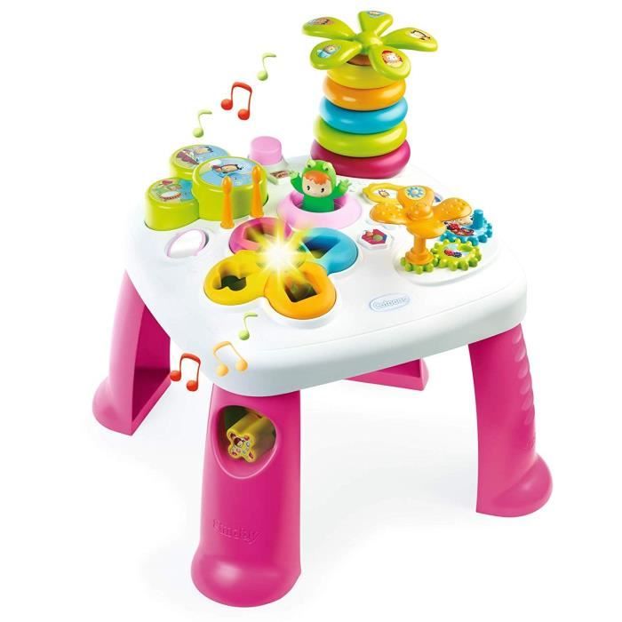 SMOBY Cotoons Table d'Activité Jeu d'Eveil Rose