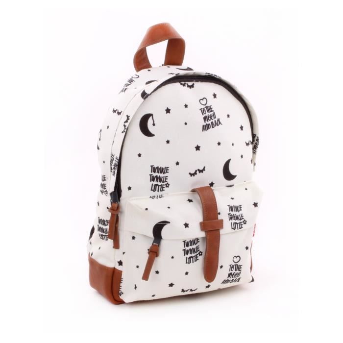 KIDZROOM Sac à dos maternelle - Black & White Scintillement