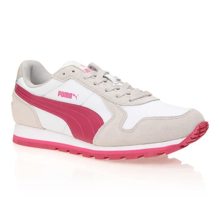 PUMA Baskets ST Runner Femme - Rouge et blanc