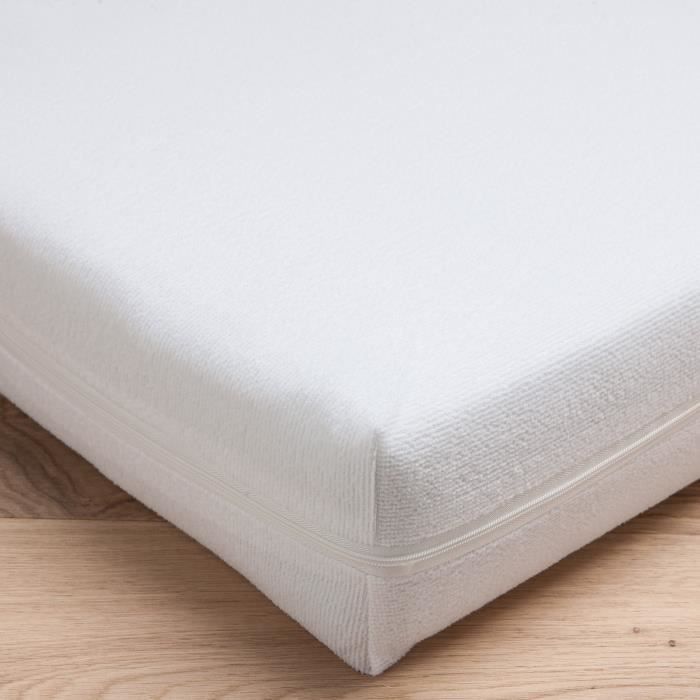 BABYCALIN Housse Alèse Intégrale Zippée 70 x 140 x 10 cm Microfibre