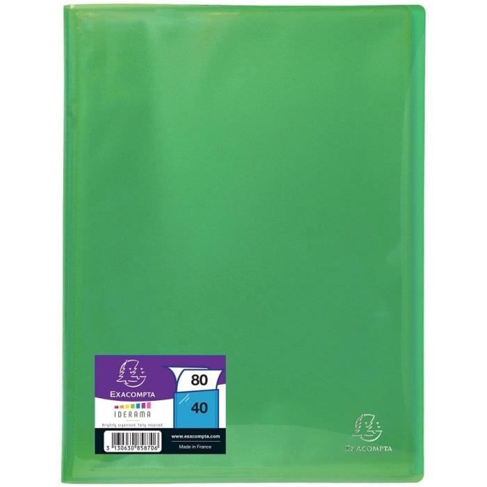 EXACOMPTA - Protège documents soudé - 21 x 29,7 - 120 vues - Pochettes cristal lisses