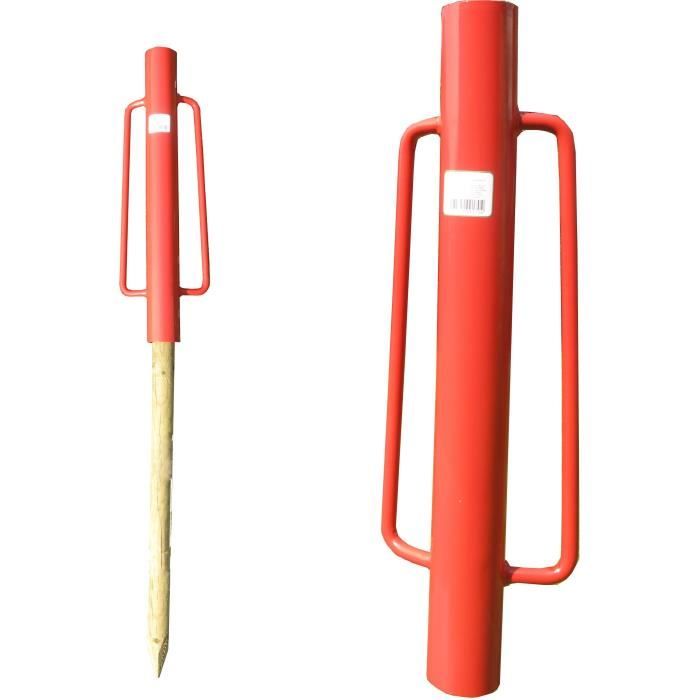 JARDIN PRATIQUE Pilon de clôture en métal ø 80 mm