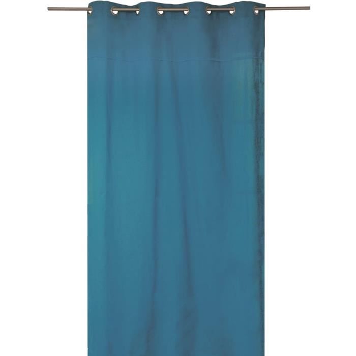 SOLEIL D'OCRE Rideau à Œillets Dentelle 100% coton 140x240 cm bleu