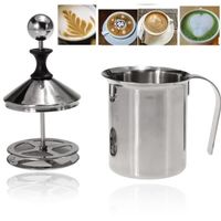 MOUSSEUR À LAIT 400ML Acier Inoxydable Mousseur à Lait Café Cappuc MOUSSEUR À LAIT 400ML Acier Inoxydable Mousseur à Lait Café Cappuc