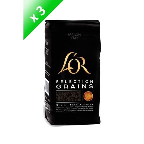 L'OR Café en grains Sélection - 3 paquets de 1 kg