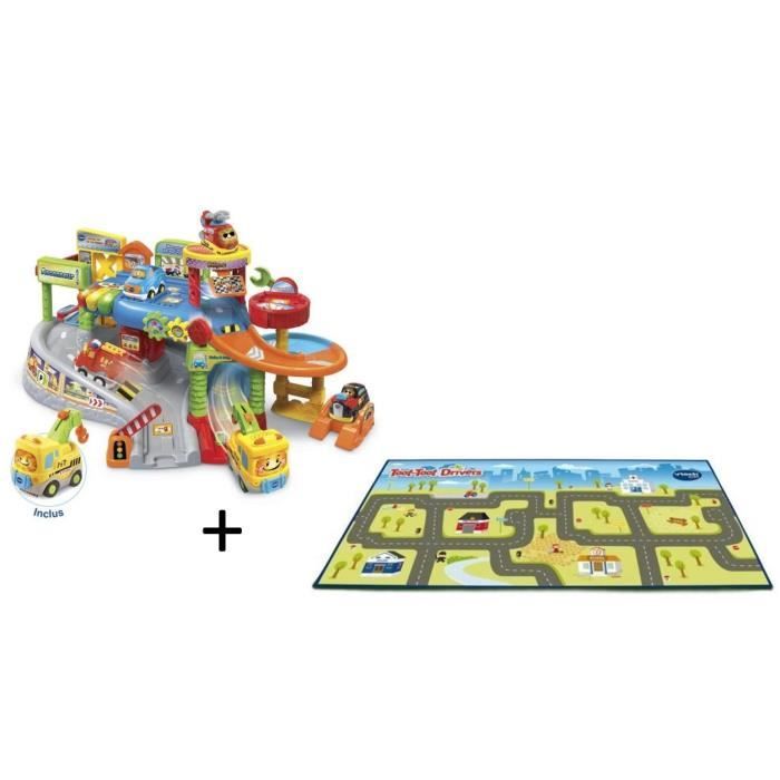 VTECH - Tut Tut Bolides - Mon premier garage interactif (+ Éthan, pro de la dépanne) & Mon tapis route géant