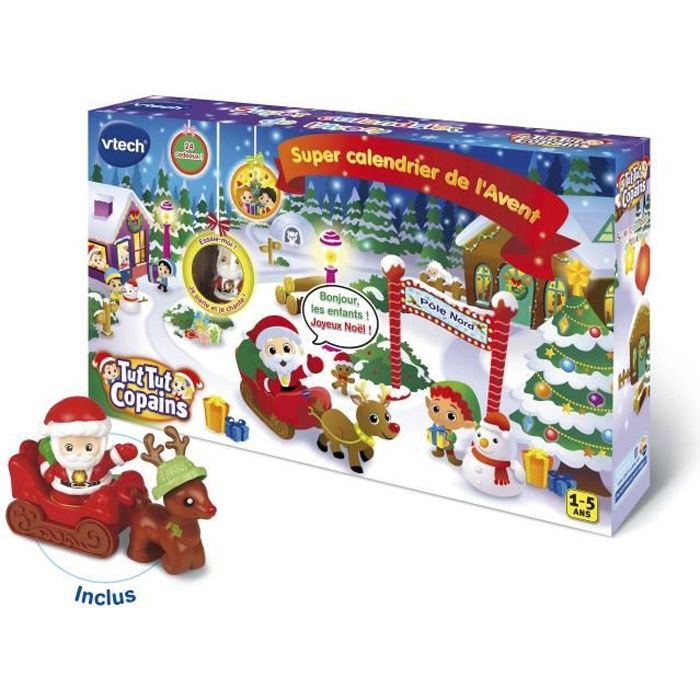 VTECH - Tut Tut Aventures - Super Calendrier du Père Noël - Calendrier de l'Avent