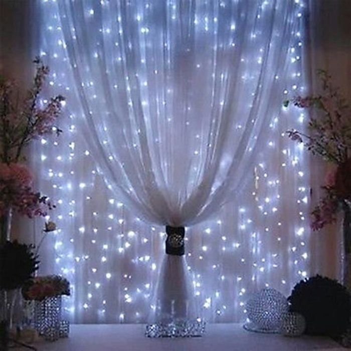 Les fées 300 conduit les rideaux cordes lampe mariage decor frappant ... Les fées 300 conduit les rideaux cordes lampe mariage decor frappant ...