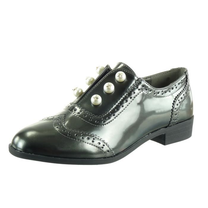 Chaussure Talon Verni Femme Derbies Angkorly or T G1515 Kaki Bloc Perle Cm Perforée Mode vert 5 2 Gris 39 Gris dnqwYY0F