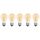 XQ-LITE Lot de 5 ampoules filament LED E27 globe 2