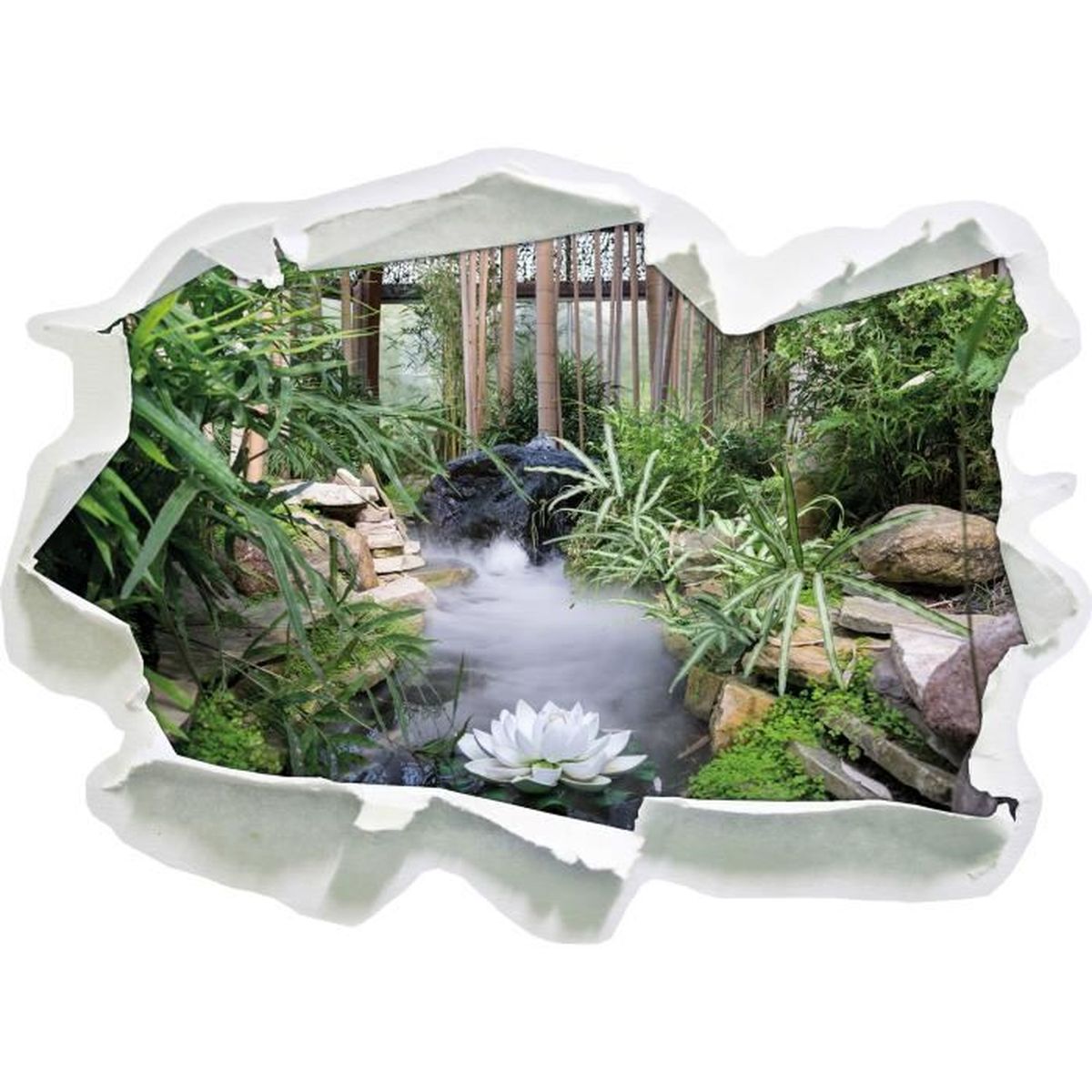 Zen Garden Japon Le Regard 3D Mur Ou Un Autocollant De Porte Format Zen Garden Japon Le Regard 3D Mur Ou Un Autocollant De Porte Format