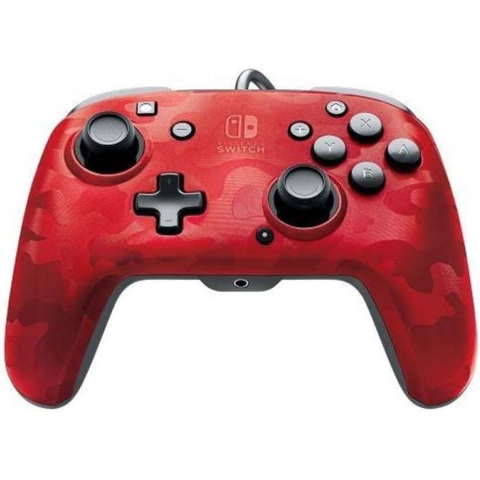 Manette filaire PDP Camouflage Rouge pour Switch