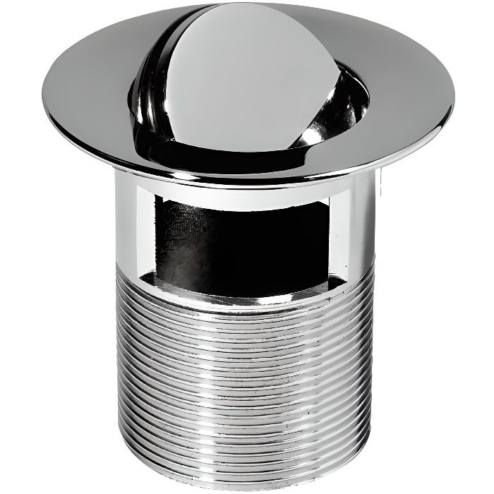 WIRQUIN 30718706 Bonde lavabo design clapet rotatif AC TP en laiton 75mm chromé