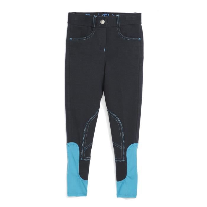 EQUI-THEME Pantalon d'équitation Pro Fun Line - bleu marine - enfant