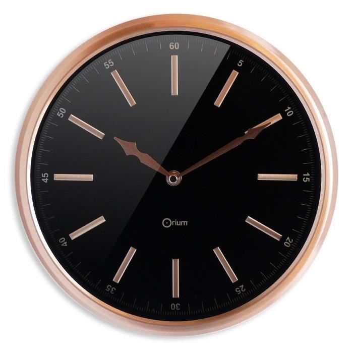 Horloge murale à piles Ø29cm cuivré