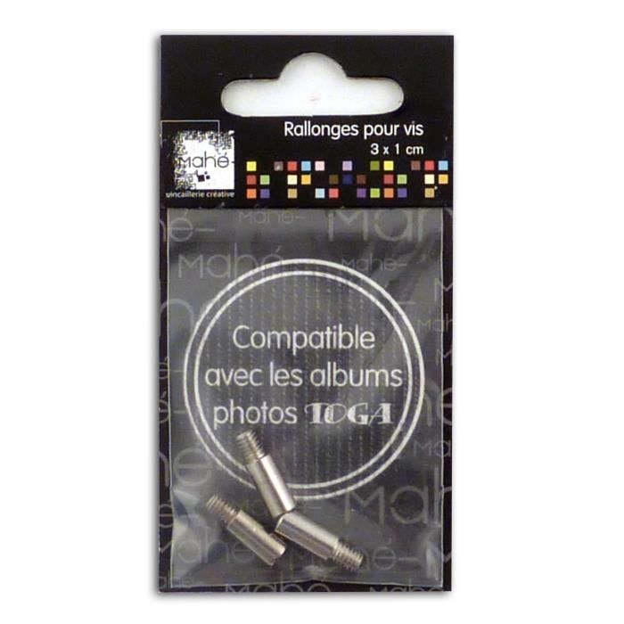 MAHÉ Jeu 3 Rallonges De Vis (1cm)