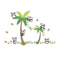 Stickers Muraux Amovibles Décalque De Dessin Animé Palm Panda Combinaison Gratuite