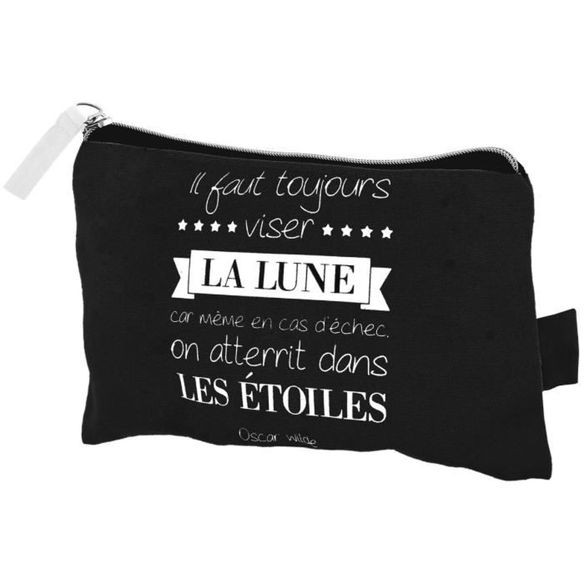 Pochette De Maquillage Toilettes En Coton Inscription Fun