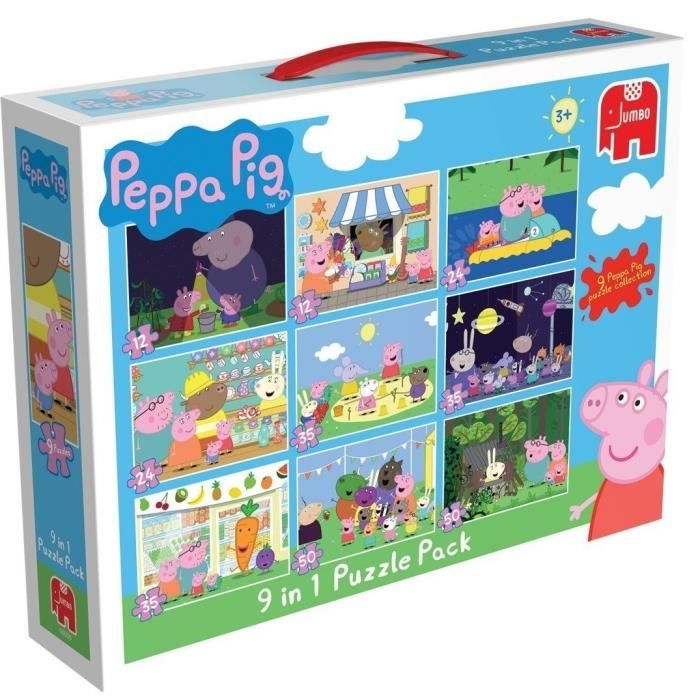 DISET Peppa Pig - Le Puzzle 9 en 1