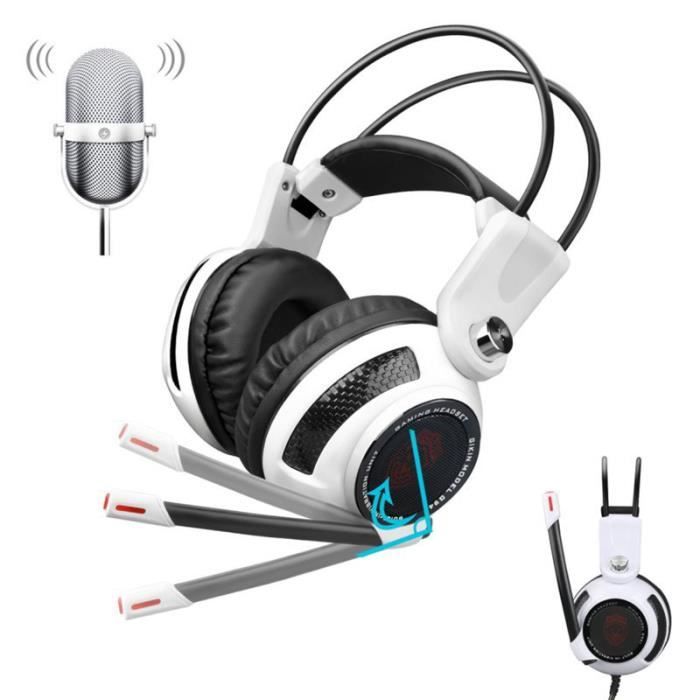 White Casque Audio Somic G941 Usb Avec Microphone 71 Effet Sonore
