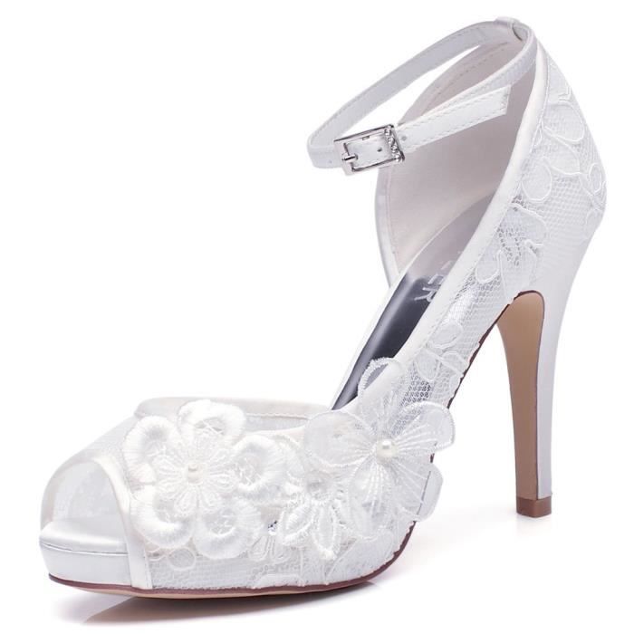 Chaussure de mariage blanche - Achat / Vente pas cher