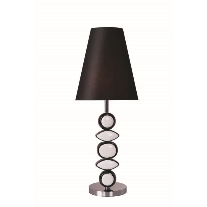 LAMPE HAUTE GALETS NOIR ET BLANC INTERIOR - Achat / Vente LAMPE HAUTE