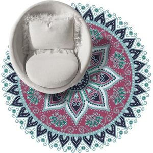 TAPIS TAPIS VINYLE ROND TIJUANA PRUNE DIAMETRE 100 CM