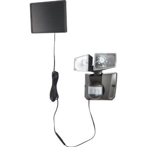 Globo Lighting Projecteur solaire - Plastique gris - Plastique translucide - IP44 - Interrupteur - Capteur : 180°