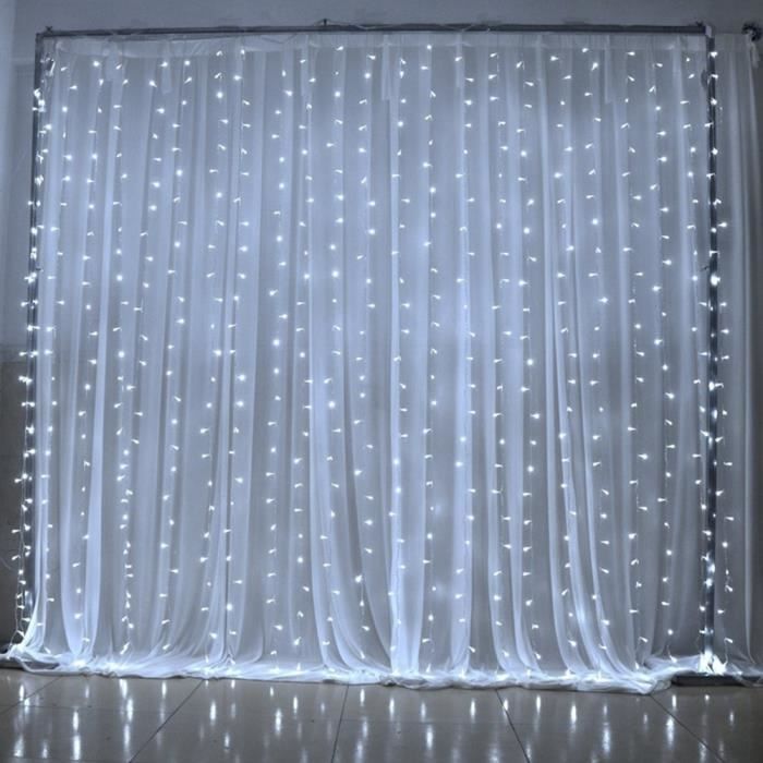 Guirlande lumineuse Rideau de lumière 300 LED Lumières mariage ... Guirlande lumineuse Rideau de lumière 300 LED Lumières mariage ...