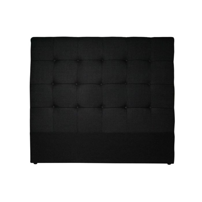 Tête de lit 160 cm effet lin Noir CAMARIN   Achat / Vente TETE DE LIT