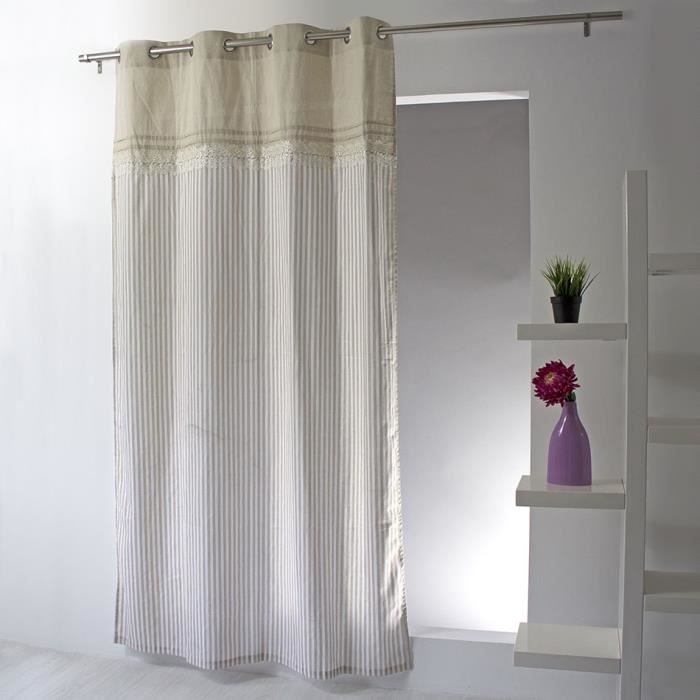 Rideau Esprit Romantique Beige 140 x 240 cm - Achat / Vente rideau ... Rideau Esprit Romantique Beige 140 x 240 cm - Achat / Vente rideau ...